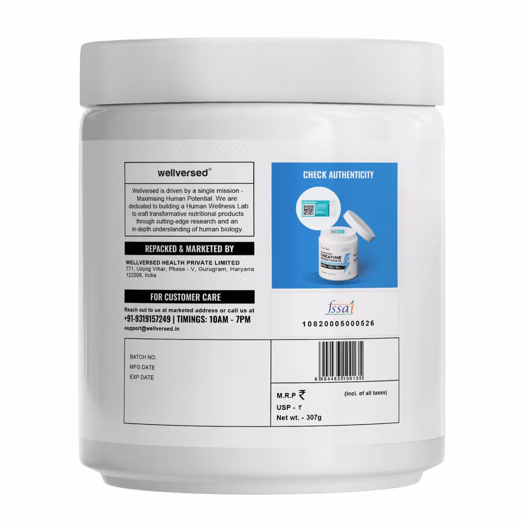Wellcore - Pure Micronised Creatine Monohydrate (307g, 83Servings) - Image 3